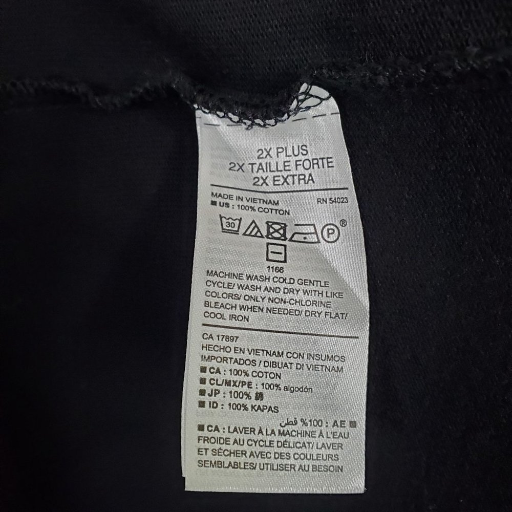 Old Navy NWT Sz 2X Plus Dress Ponte Knit 3/4 Sleeve Scoop Midi Minimalist Black - Picture 11 of 13